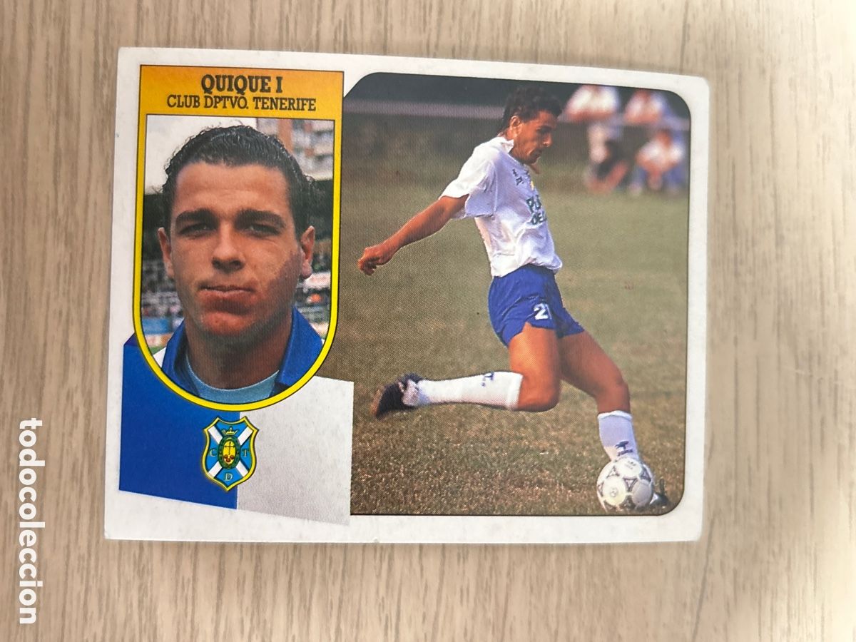 Football Stickers: QUIQUE I TENERIFE LIGA ESTE 1991 1992 91 92 CARTON SIN PEGAR NUNCA PEGADO