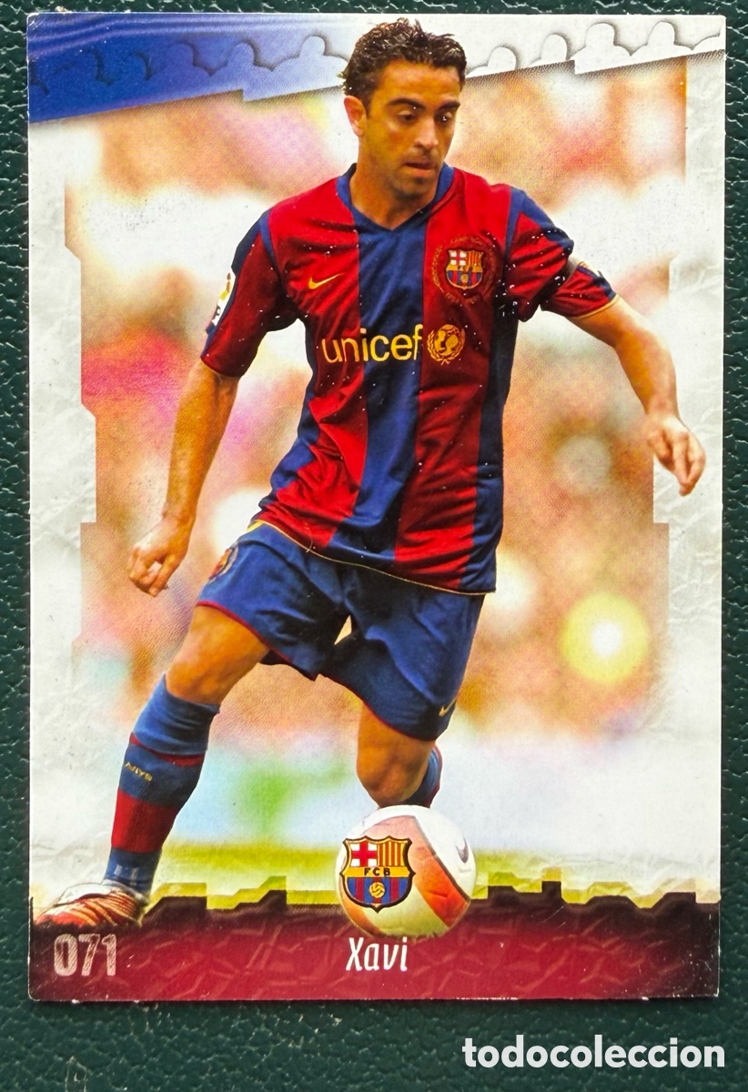 Cromos de f&uacute;tbol: 71 XAVI FC BARCELONA FICHAS ALBUM MUNDICROMO 2008 2009 08 09
