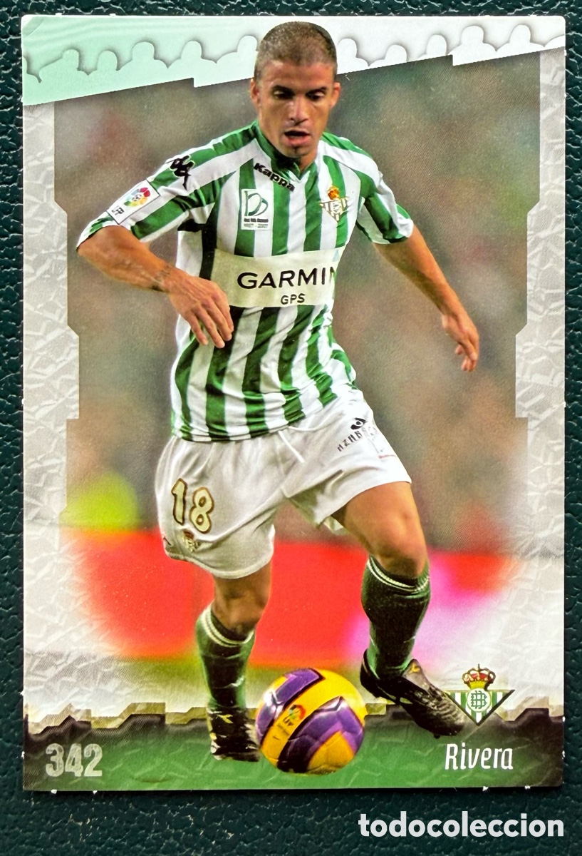 Fu&szlig;ball-Sticker: 342 RIVERA REAL BETIS FICHAS ALBUM MUNDICROMO 2008 2009 08 09
