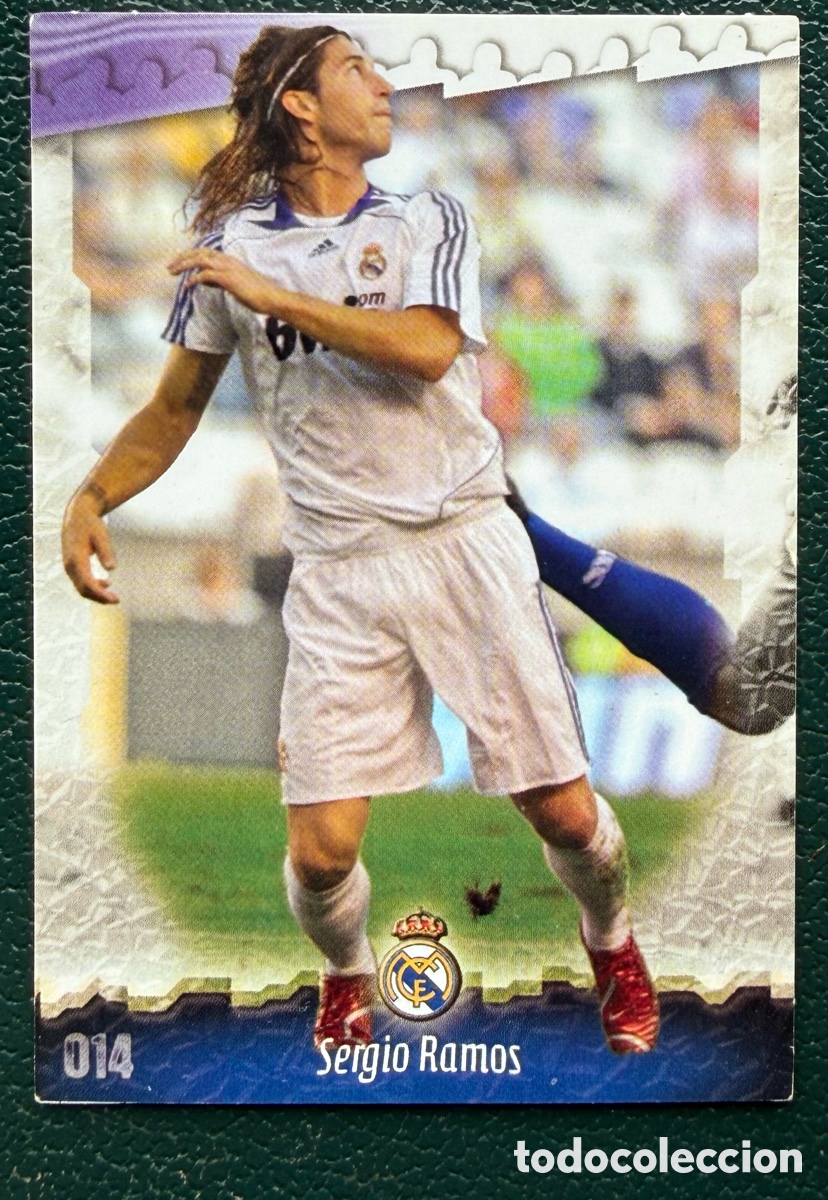 Cromos de F&uacute;tbol: 14 SERGIO RAMOS ERROR REAL MADRID FICHAS ALBUM MUNDICROMO 2008 2009 08 09