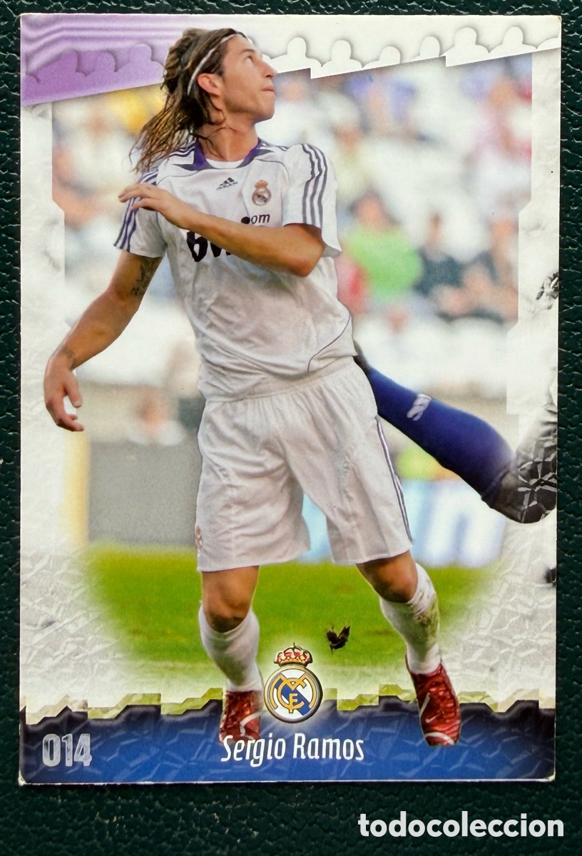 Cromos de F&uacute;tbol: 14 SERGIO RAMOS ERROR REAL MADRID FICHAS ALBUM MUNDICROMO 2008 2009 08 09