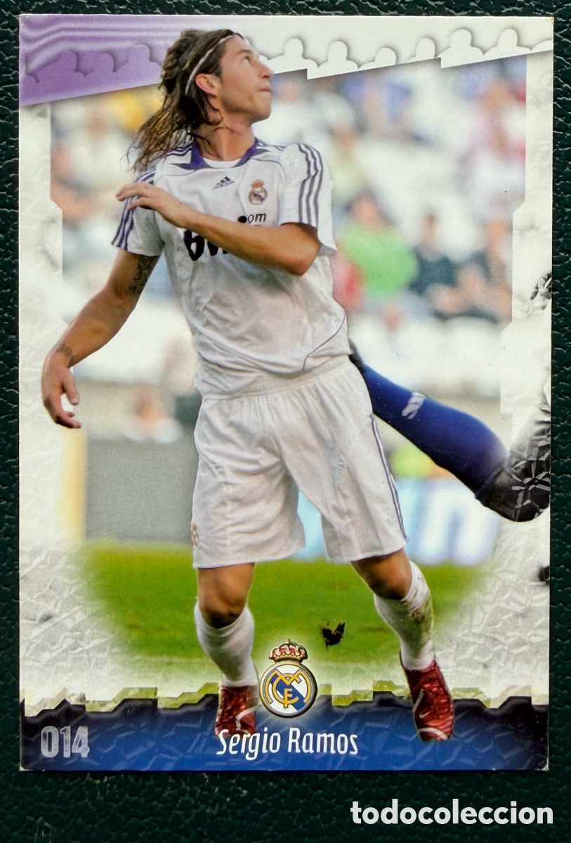 Cromos de F&uacute;tbol: 14 SERGIO RAMOS CORREGIDO REAL MADRID FICHAS ALBUM MUNDICROMO 2008 2009 08 09