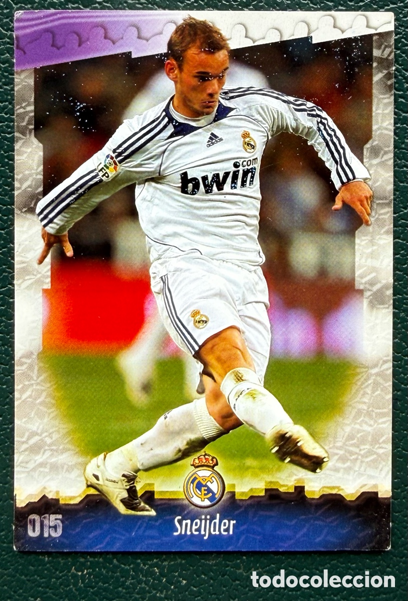 Football Stickers: 15 SNEIJDER REAL MADRID FICHAS ALBUM MUNDICROMO 2008 2009 08 09