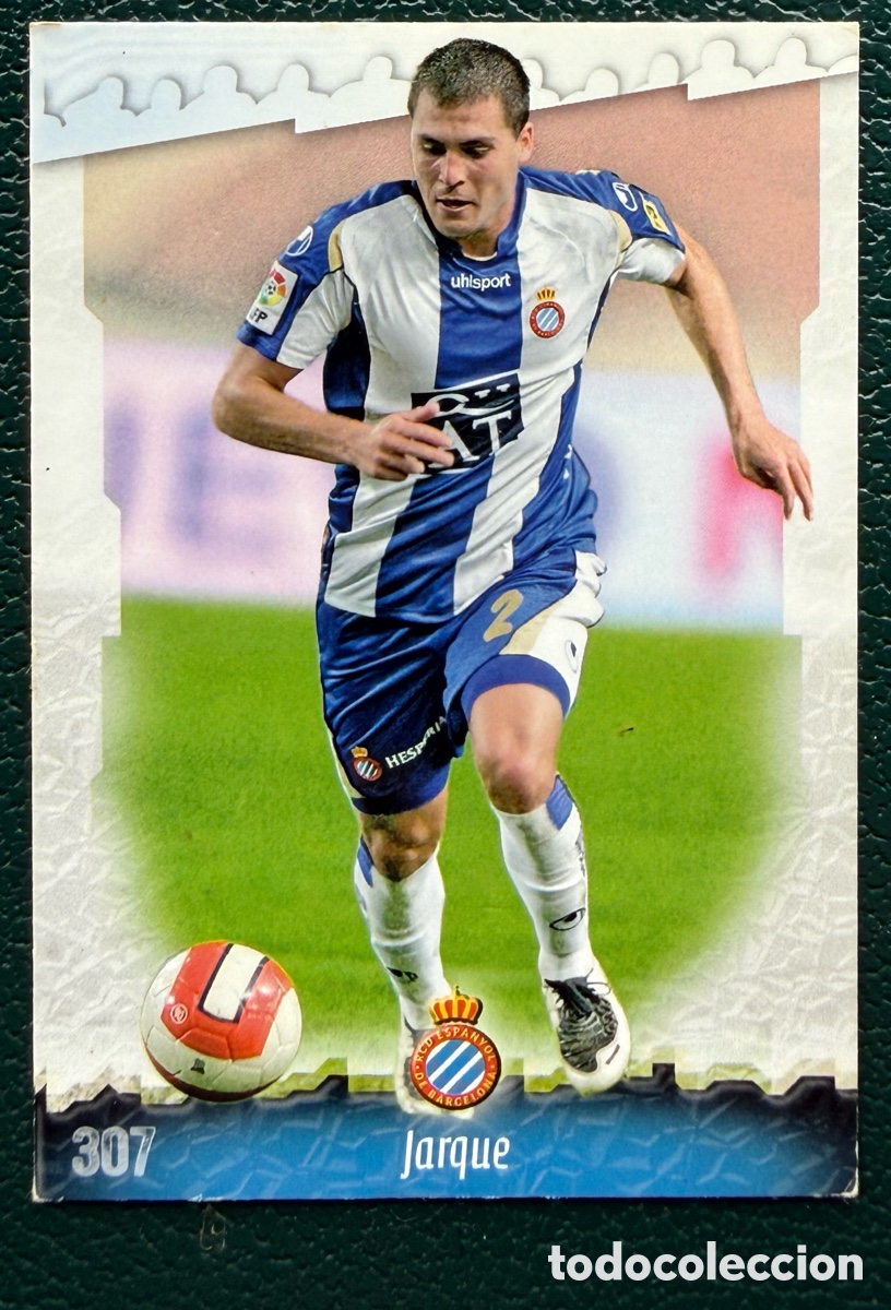 Fu&szlig;ball-Sticker: 307 JARQUE RCD ESPANYOL ERROR FICHAS ALBUM MUNDICROMO 2008 2009 08 09