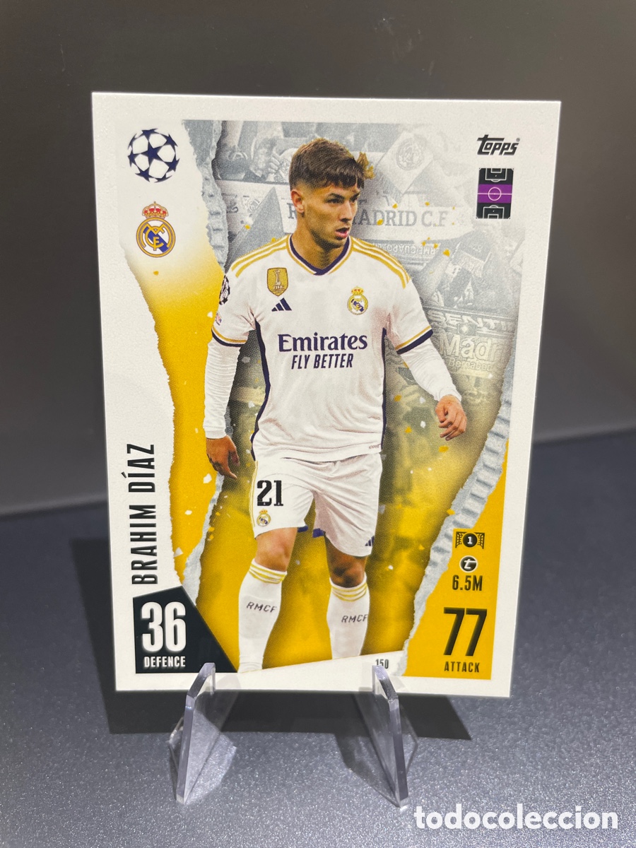 Cromos de F&uacute;tbol: Brahim Diaz 150 Match Attax 2023-24 2023 2024 UCL Topps Real Madrid