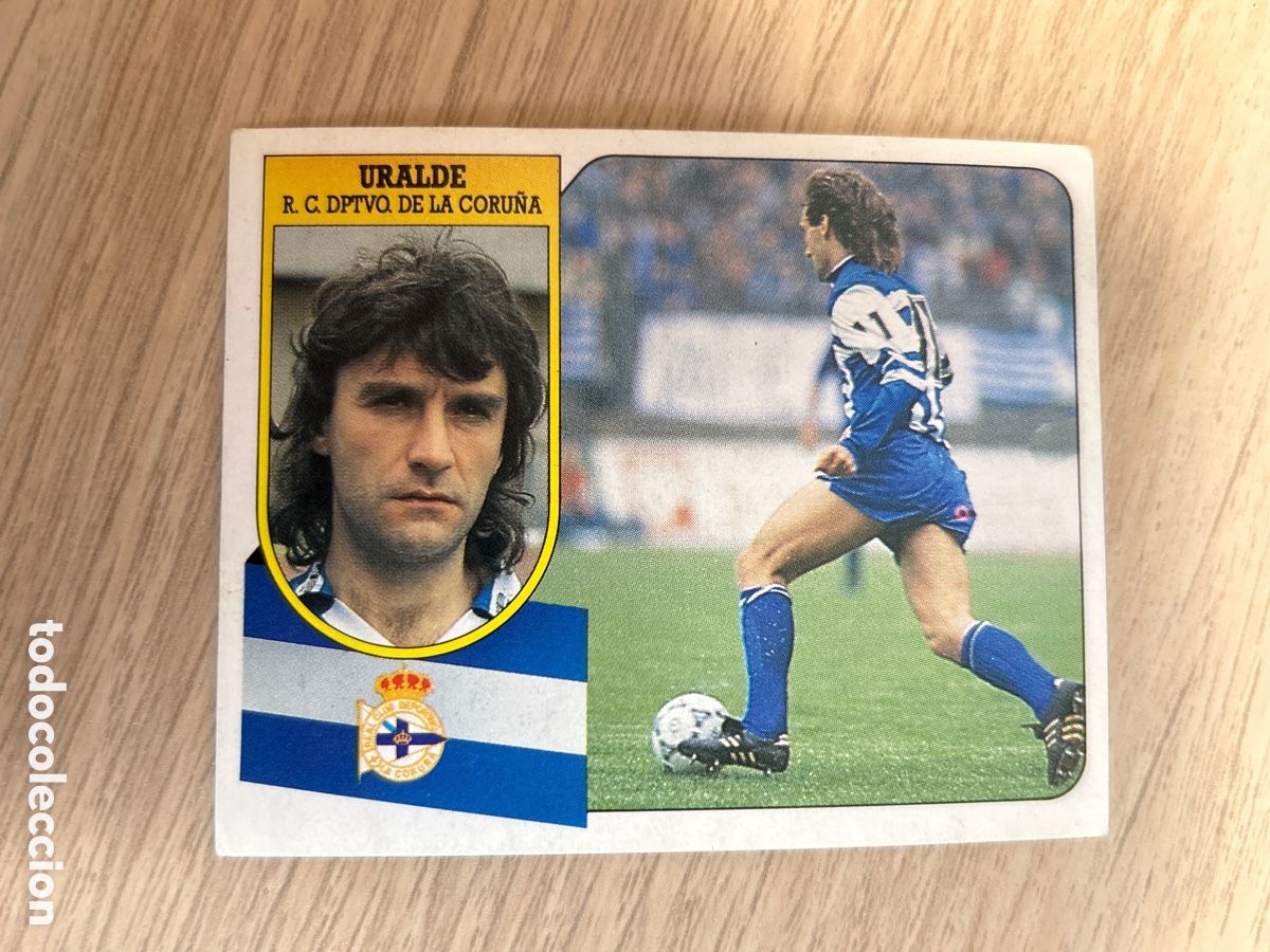 Cromos de F&uacute;tbol: URALDE DEPORTIVO DE LA CORU&Ntilde;A LIGA ESTE 1991 1992 91 92 NUNCA PEGADO SIN PEGAR CARTON
