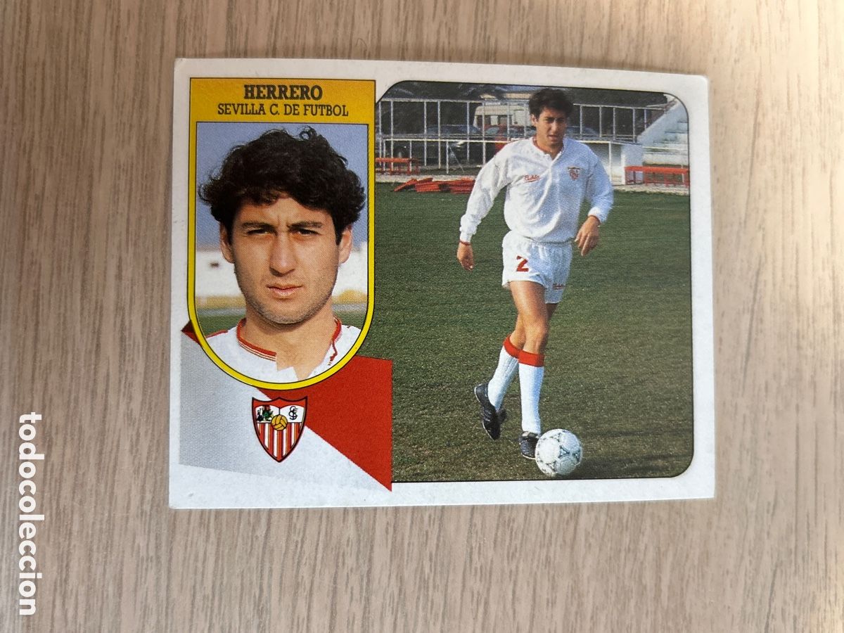 Cromos de Futebol: HERRERO SEVILLA BAJA CART&Oacute;N LIGA ESTE 1991 1992 91 92 NUNCA PEGADO SIN PEGAR