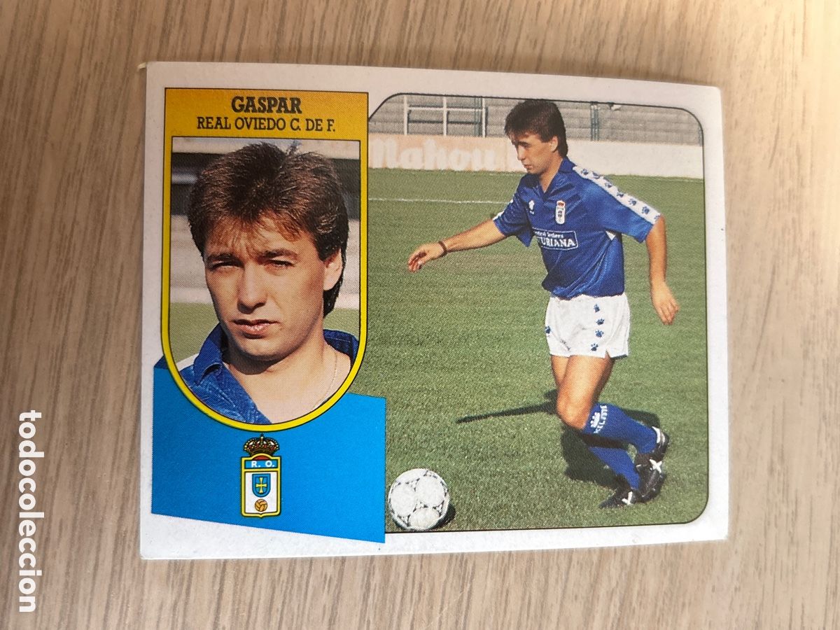 Fu&szlig;ball-Sticker: GASPAR REAL OVIEDO LIGA ESTE 1991 1992 91 92 CARTON NUNCA PEGADO SIN PEGAR