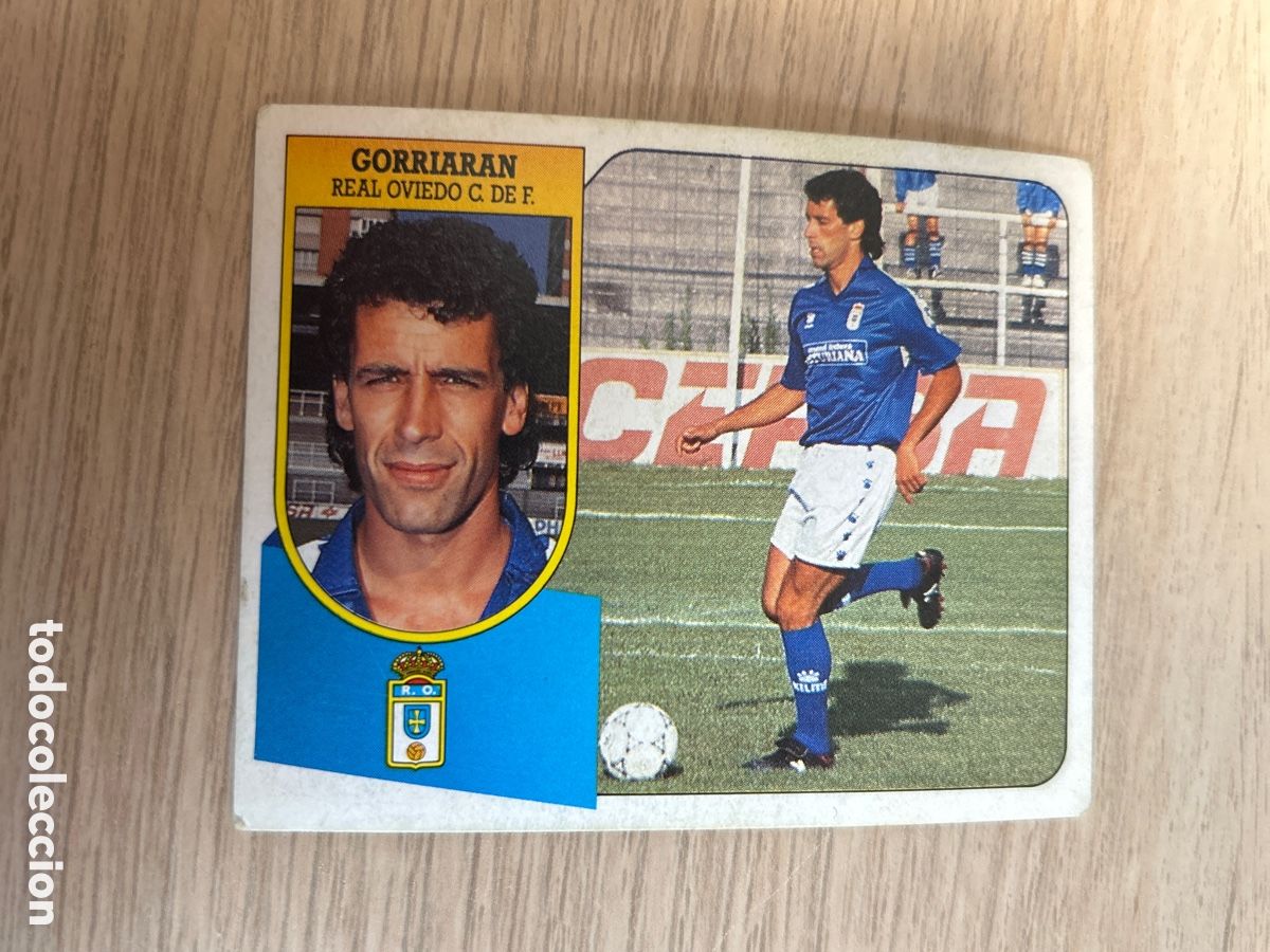 Fu&szlig;ball-Sticker: GORRIARAN REAL OVIEDO LIGA ESTE 1991 1992 91 92 CARTON NUNCA PEGADO SIN PEGAR