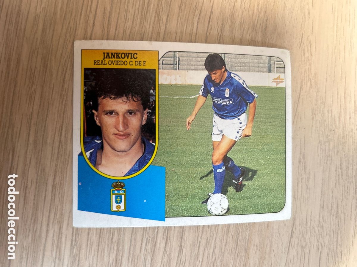 Cromos de F&uacute;tbol: JANKOVIC REAL OVIEDO LIGA ESTE 1991 1992 91 92 CARTON NUNCA PEGADO SIN PEGAR