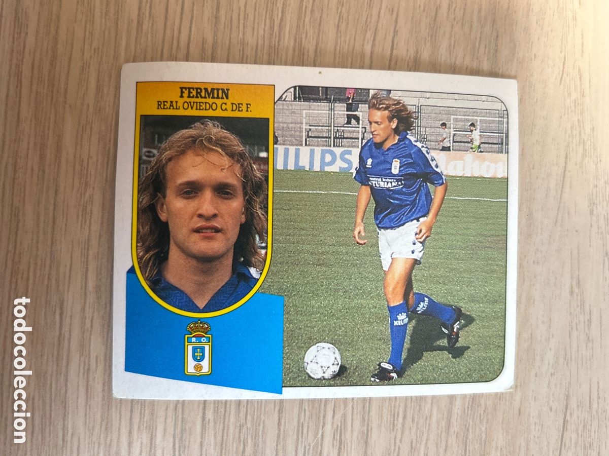 Cromos de F&uacute;tbol: FERMIN REAL OVIEDO LIGA ESTE 1991 1992 91 92 CARTON NUNCA PEGADO SIN PEGAR