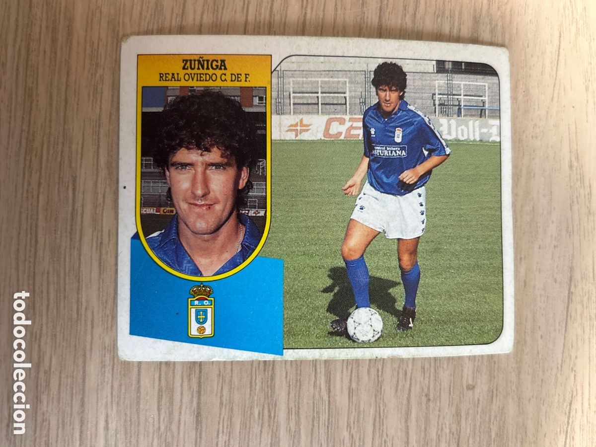 Cromos de F&uacute;tbol: ZU&Ntilde;IGA REAL OVIEDO LIGA ESTE 1991 1992 91 92 CARTON NUNCA PEGADO SIN PEGAR