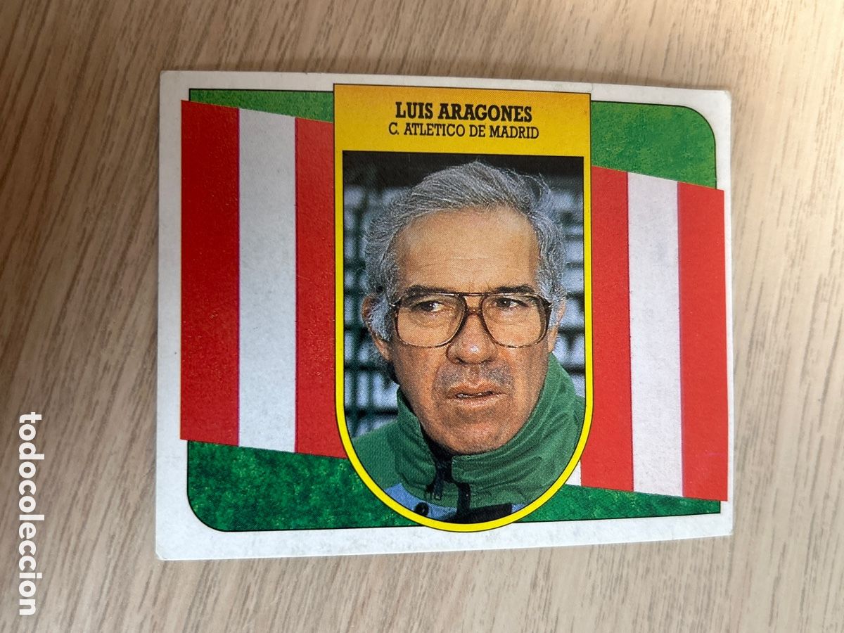 Cartes &agrave; collectionner de Football: LUIS ARAGONES ENTRENADOR ATLETICO DE MADRID LIGA ESTE 1991 1992 91 92 NUNCA PEGADO SIN PEGAR CARTON