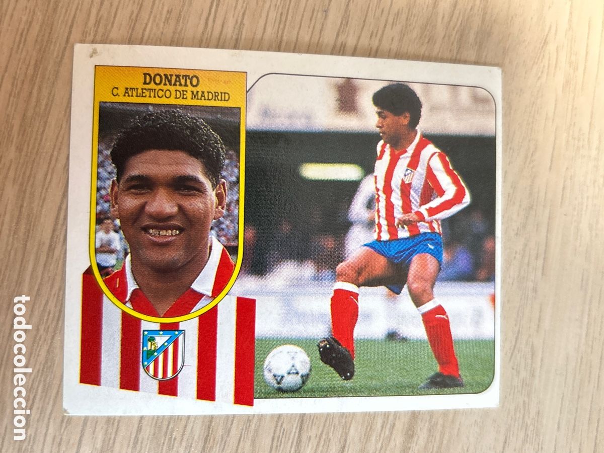 Cartes &agrave; collectionner de Football: DONATO ATLETICO DE MADRID LIGA ESTE 1991 1992 91 92 NUNCA PEGADO SIN PEGAR CARTON