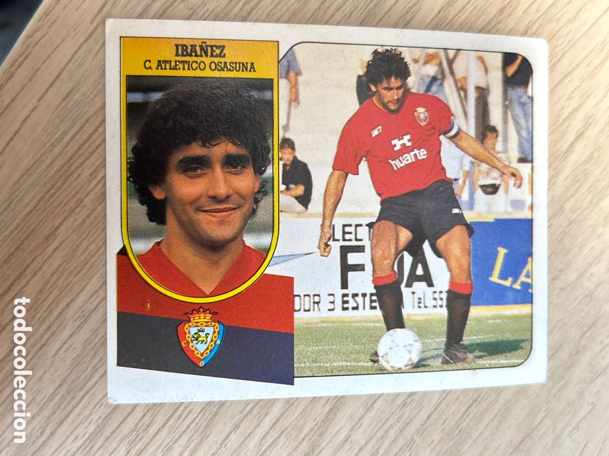 Cromos de F&uacute;tbol: IBA&Ntilde;EZ OSASUNA ESTE 1991 1992 91 92 NUNCA PEGADO SIN PEGAR CARTON
