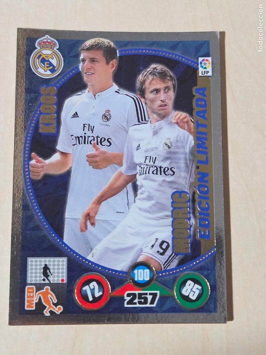 Cromos de F&uacute;tbol: FICHA KROOS/MODRIC - ADRENALYN 14 15 - PANINI 2014 -15 - CROMO - EDICION LIMITADA