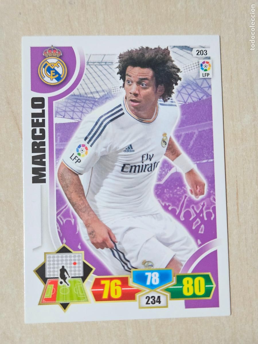 Cartes &agrave; collectionner de Football: FICHA N&ordm; 203 MARCELO - ADRENALYN 13 14 - PANINI 2013 -14 - CROMO - REAL MADRID