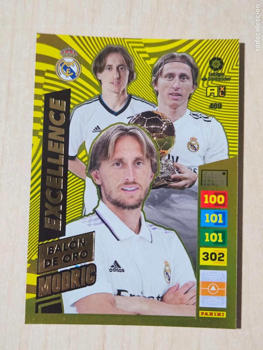 Cromos de F&uacute;tbol: FICHA N&ordm; 469 MODRIC EXCELLENCE - ADRENALYN 22 23 - PANINI 2022 - 23 - CROMO - BALON DE ORO