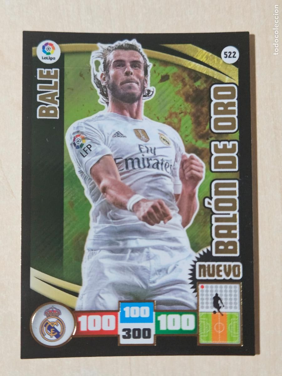 Cromos de F&uacute;tbol: FICHA N&ordm; 522 BALE - ADRENALYN 15 16 - PANINI 2015 - 16 - CROMO - NUEVO BALON DE ORO