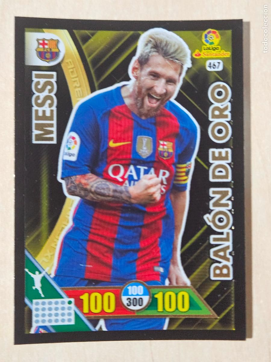 Cromos de F&uacute;tbol: FICHA N&ordm; 467 MESSI - ADRENALYN 16 17 - PANINI 2016 - 17 - CROMO - BALON DE ORO