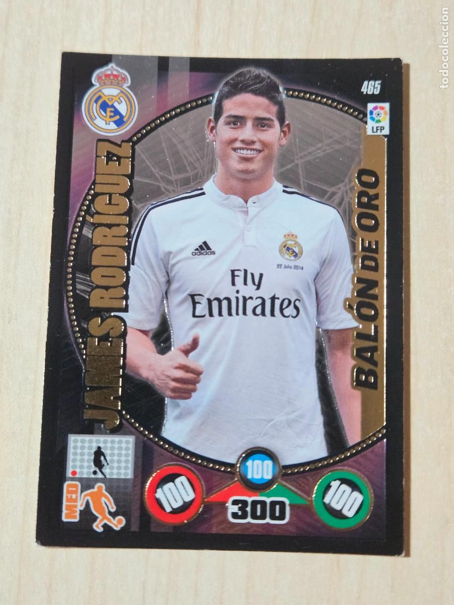 Cromos de F&uacute;tbol: FICHA N&ordm; 465 JAMES RODRIGUEZ - ADRENALYN 14 15 - PANINI 2014 - 15 - CROMO - BALON DE ORO