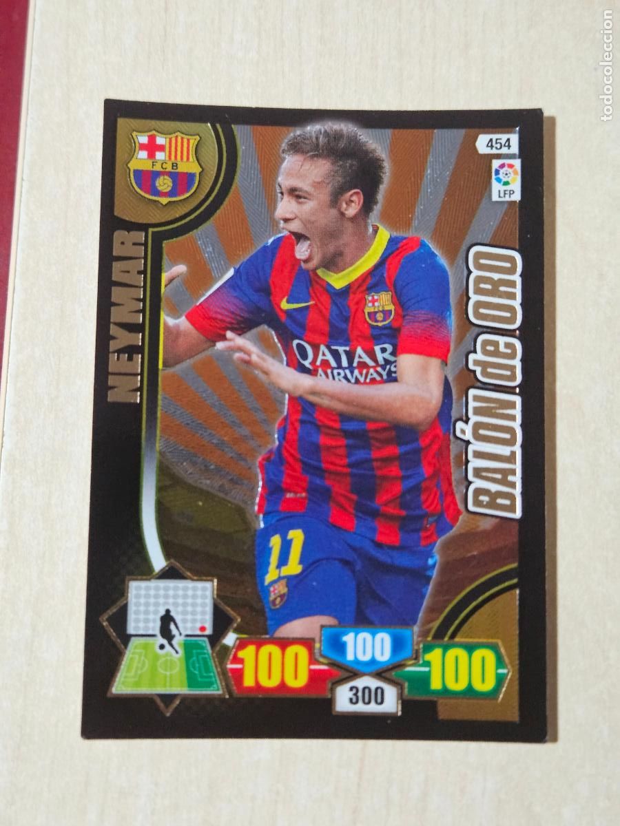 Figurine di Calcio: FICHA N&ordm; 454 NEYMAR - ADRENALYN 13 14 - PANINI 2013 -14 - CROMO - BALON DE ORO