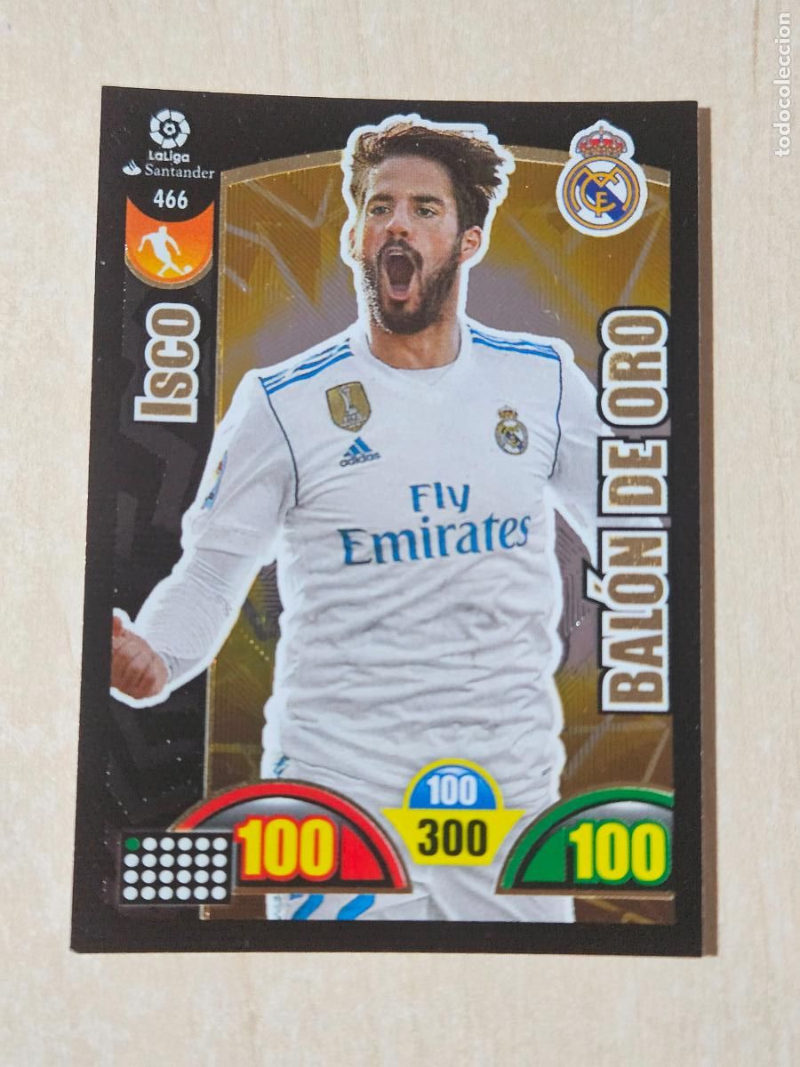 Figurine di Calcio: FICHA N&ordm; 466 ISCO - ADRENALYN 17 18 - PANINI 2017 - 18 - CROMO - BALON DE ORO