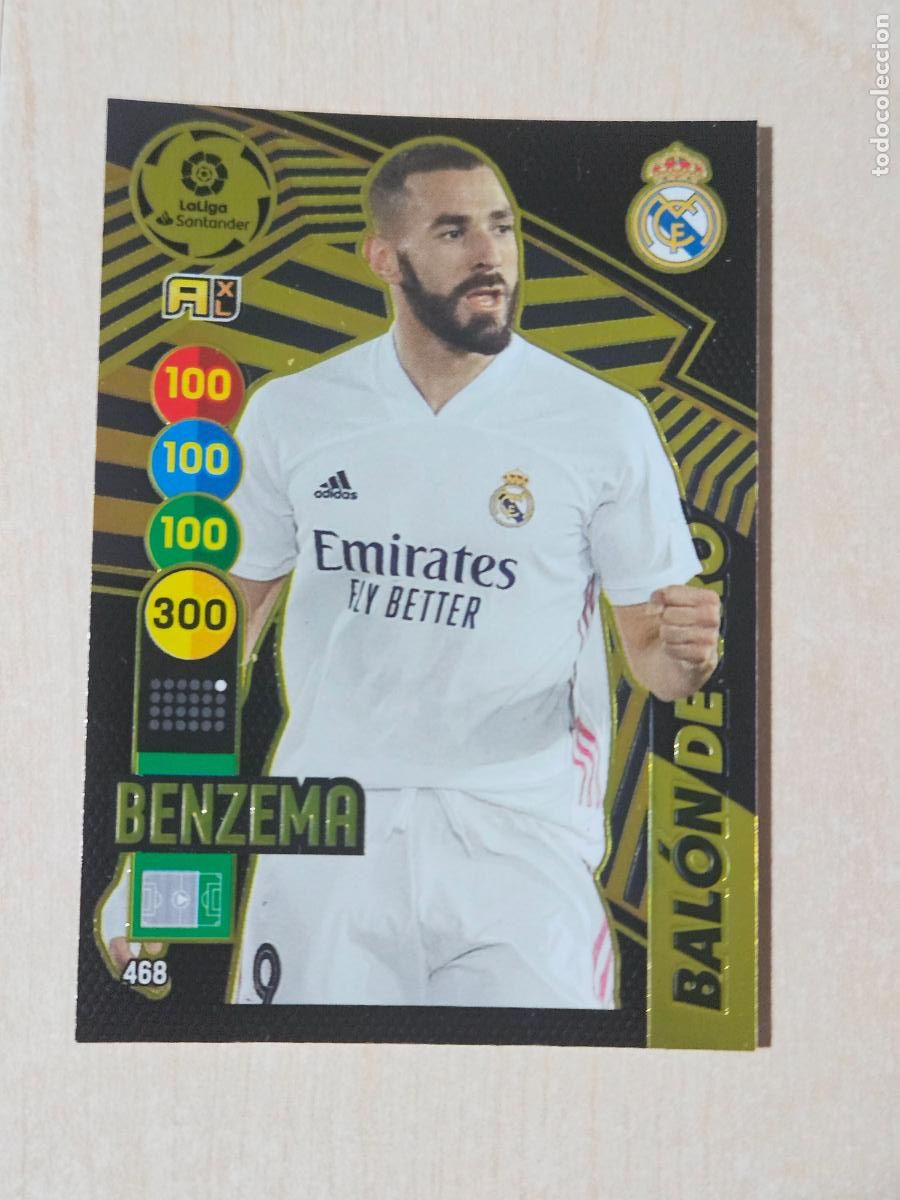 Cromos de F&uacute;tbol: FICHA N&ordm; 468 BENZEMA - ADRENALYN 20 21 - PANINI 2020 - 21 - CROMO - BALON DE ORO