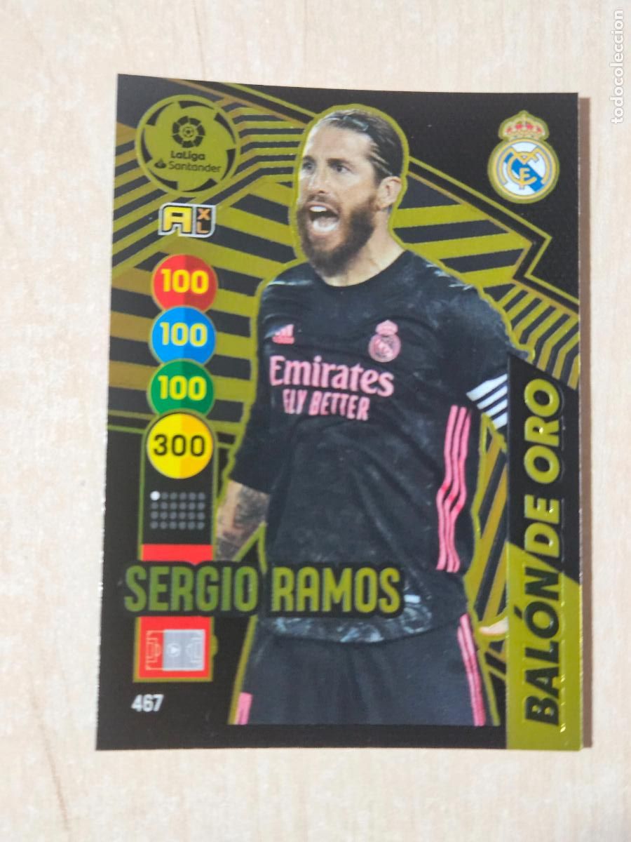 Cromos de F&uacute;tbol: FICHA N&ordm; 467 SERGIO RAMOS - ADRENALYN 20 21 - PANINI 2020 - 21 - CROMO - BALON DE ORO
