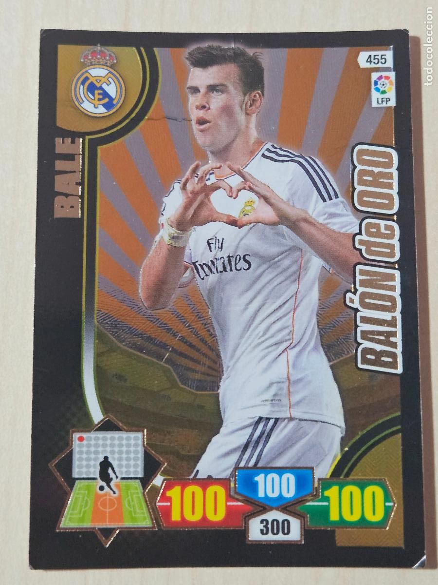 Fu&szlig;ball-Sticker: FICHA N&ordm; 455 BALE - ADRENALYN 13 14 - PANINI 2013 -14 - CROMO - BALON DE ORO