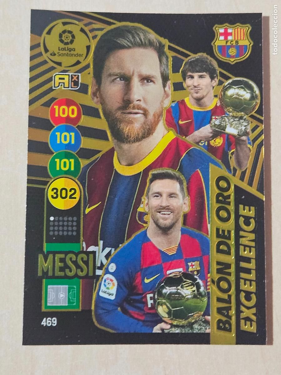 Cromos de F&uacute;tbol: FICHA N&ordm; 469 MESSI EXCELLENCE - ADRENALYN 20 21 - PANINI 2020 - 21 - CROMO - BALON DE ORO