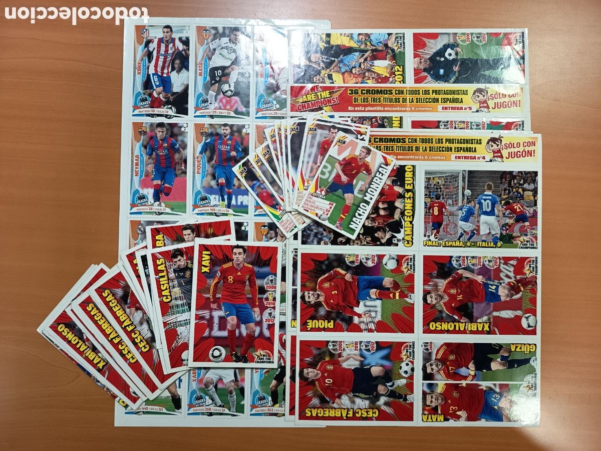 Fu&szlig;ball-Sticker: Lote laminas y cromos revista Jugon 100 Cracks , We are the champions , all stars