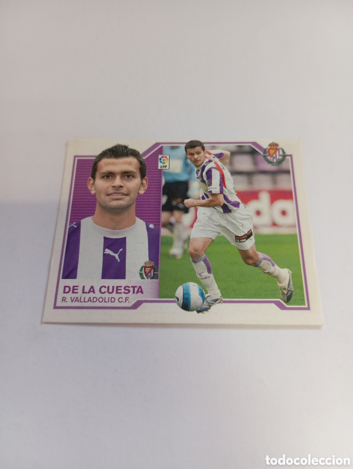 Cromos de f&uacute;tbol: De La Cuesta ERROR Valladolid Liga Este 2007 2008 PANINI 07 08