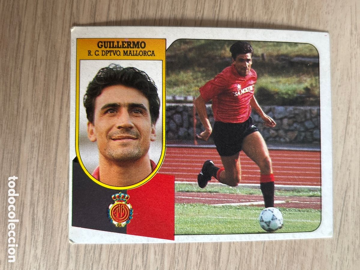 Cromos de F&uacute;tbol: GUILLERMO BAJA DEL MALLORCA ESTE 1991 1992 91 92 NUNCA PEGADO SIN PEGAR