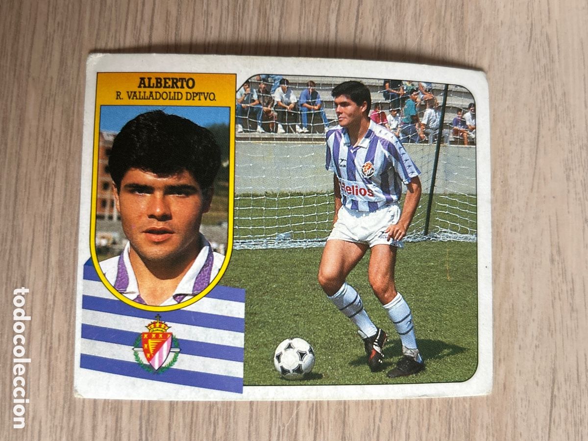 Cromos de F&uacute;tbol: ALBERTO VALLADOLID LIGA ESTE 1991 1992 91 92 NUNCA PEGADO SIN PEGAR CARTON
