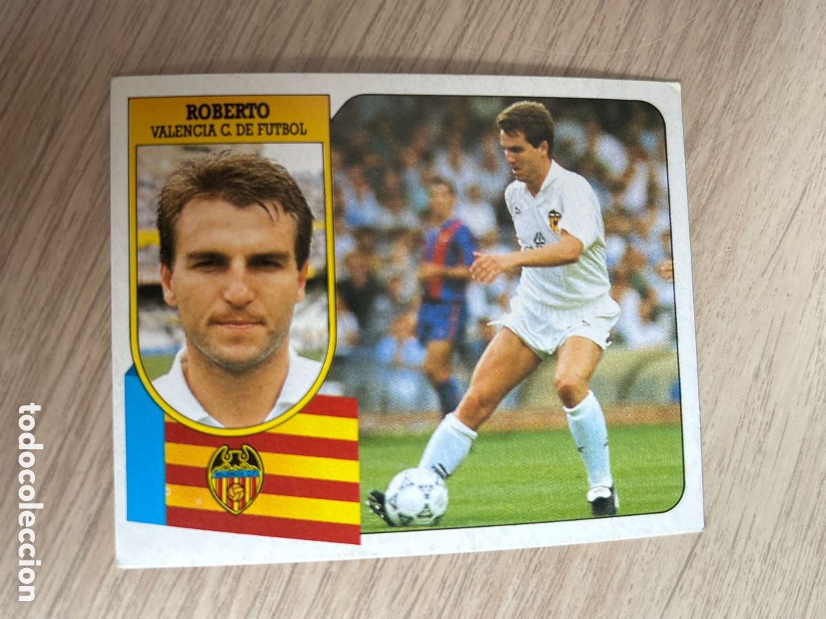 Cromos de F&uacute;tbol: ROBERTO VALENCIA LIGA ESTE 1991 1992 91 92 NUNCA PEGADO SIN PEGAR