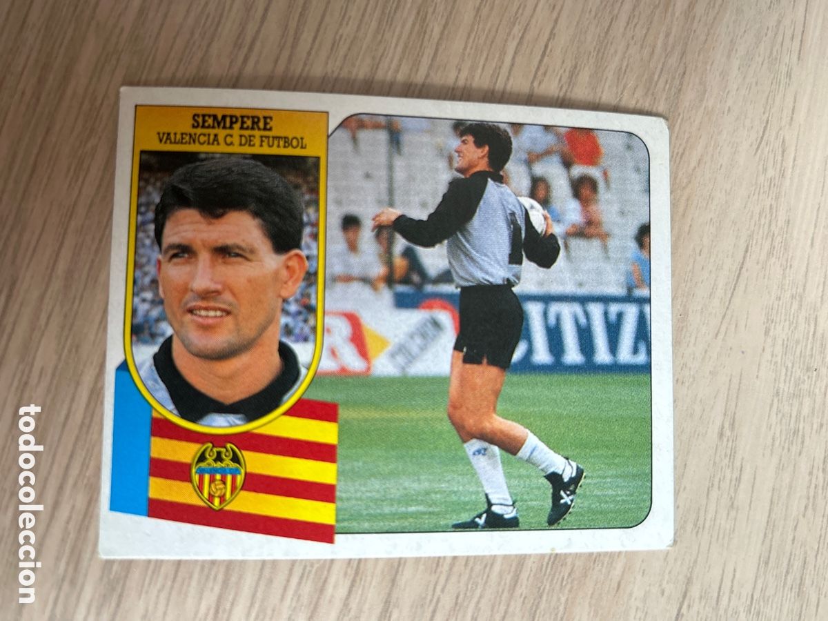 Cartes &agrave; collectionner de Football: SEMPERE VALENCIA LIGA ESTE 1991 1992 91 92 NUNCA PEGADO SIN PEGAR