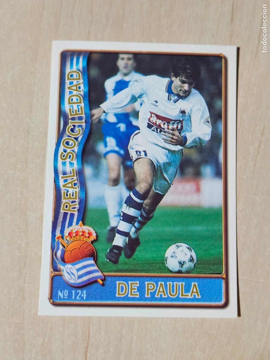 Cromos de F&uacute;tbol: N&ordm; 124 DE PAULA - MUNDICROMO 96 97 FICHAS DE LA LIGA - REAL SOCIEDAD