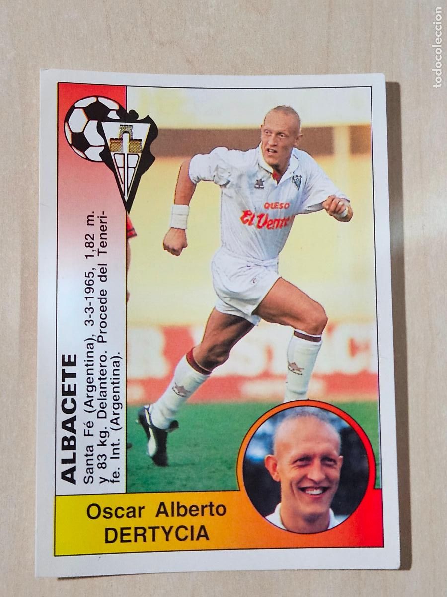 Cromos de F&uacute;tbol: CROMO N&ordm; 18 DERTYCIA - ALBACETE - LIGA PANINI 94 95 - SIN PEGAR