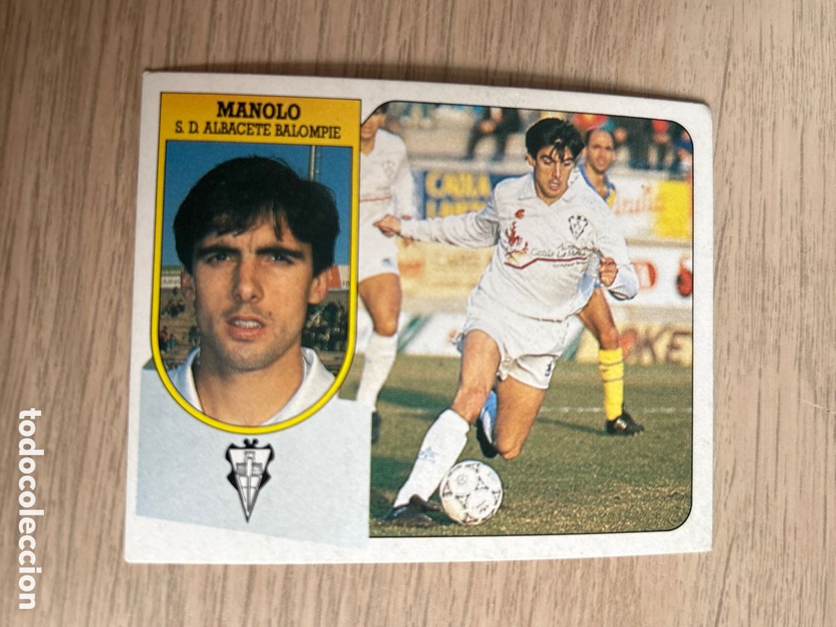 Cromos de F&uacute;tbol: MANOLO ALBACETE LIGA ESTE 1991 1992 91 92 NUNCA PEGADO SIN PEGAR