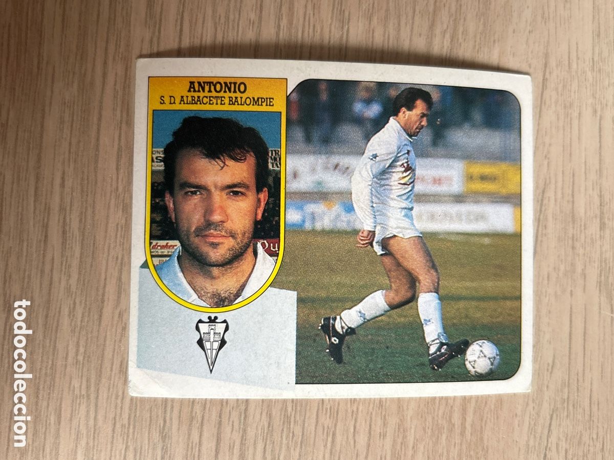 Cromos de F&uacute;tbol: ANTONIO ALBACETE LIGA ESTE 1991 1992 91 92 NUNCA PEGADO SIN PEGAR