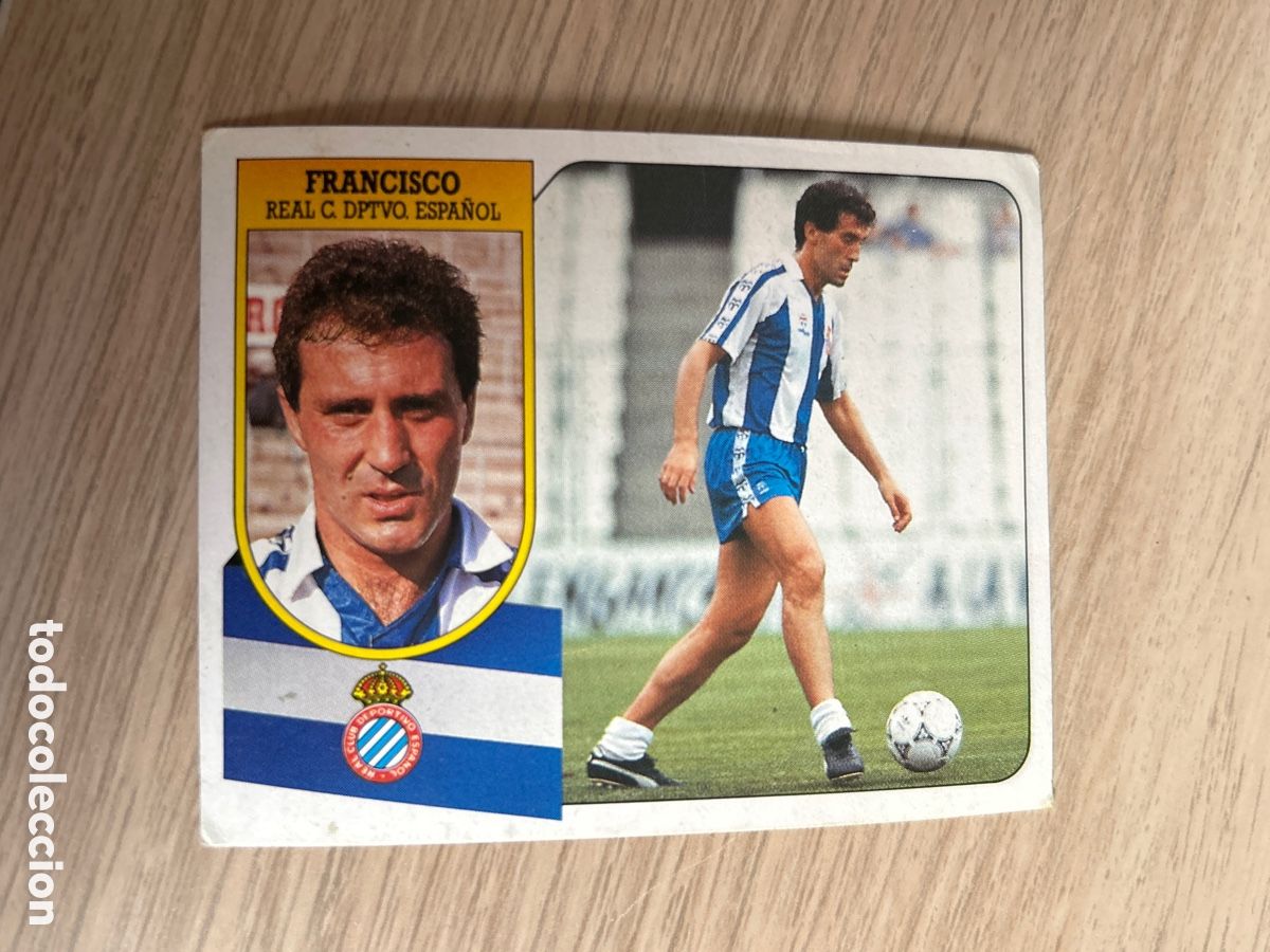Fu&szlig;ball-Sticker: FRANCISCO ESPANYOL LIGA ESTE 1991 1992 91 92 CARTON NUNCA PEGADO SIN PEGAR