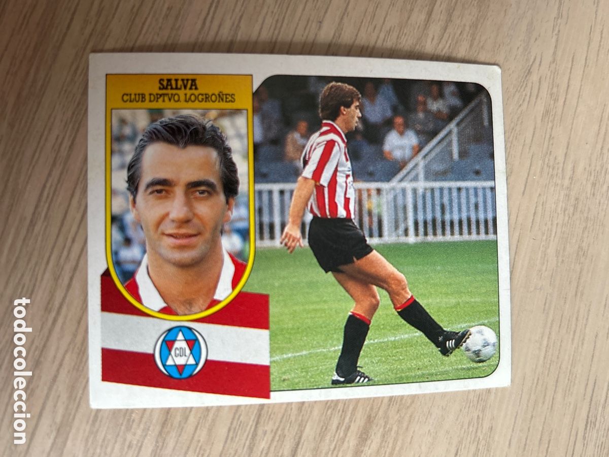 Cromos de F&uacute;tbol: SALVA LOGRO&Ntilde;ES LIGA ESTE 1991 1992 91 92 NUNCA PEGADO SIN PEGAR