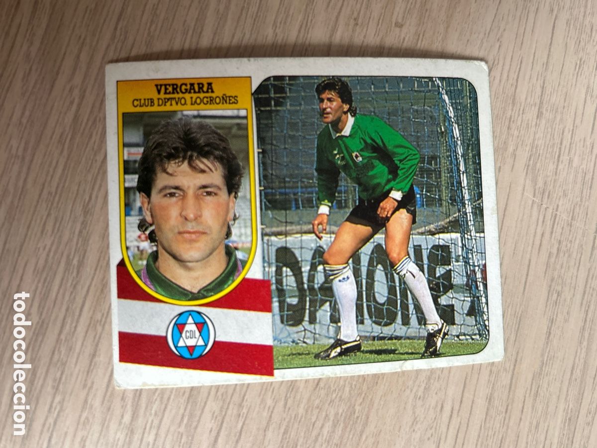 Cromos de F&uacute;tbol: VERGARA LOGRO&Ntilde;ES LIGA ESTE 1991 1992 91 92 NUNCA PEGADO SIN PEGAR