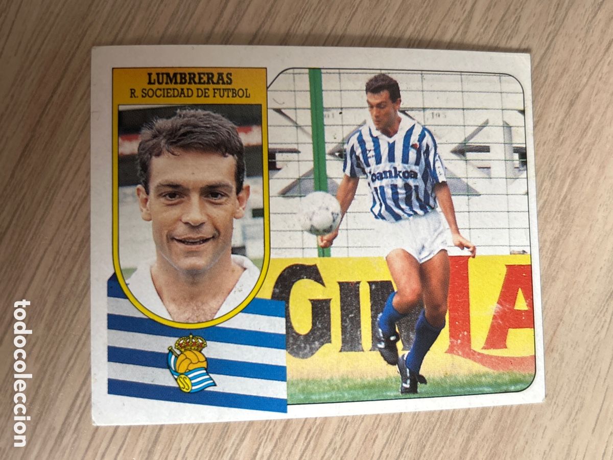 Cromos de F&uacute;tbol: LUMBRERAS REAL SOCIEDAD LIGA ESTE 1991 1992 91 92 NUNCA PEGADO SIN PEGAR