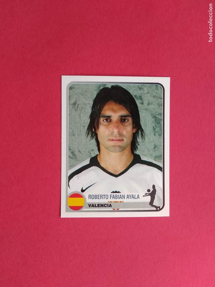 Cromos de F&uacute;tbol: PANINI CHAMPIONS OF EUROPE 1955 04 05 2004 2005 CROMO NUNCA PEGADO VALENCIA N&ordm; 352 AYALA