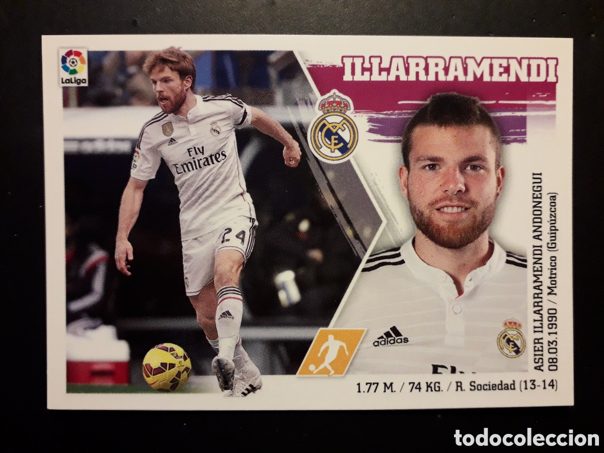 Cromos de F&uacute;tbol: ILLARRAMENDI REAL MADRID ESTE 2015 2016 15 16 SIN PEGAR N&deg; 13 PEDIDO M&Iacute;NIMO 3&euro;
