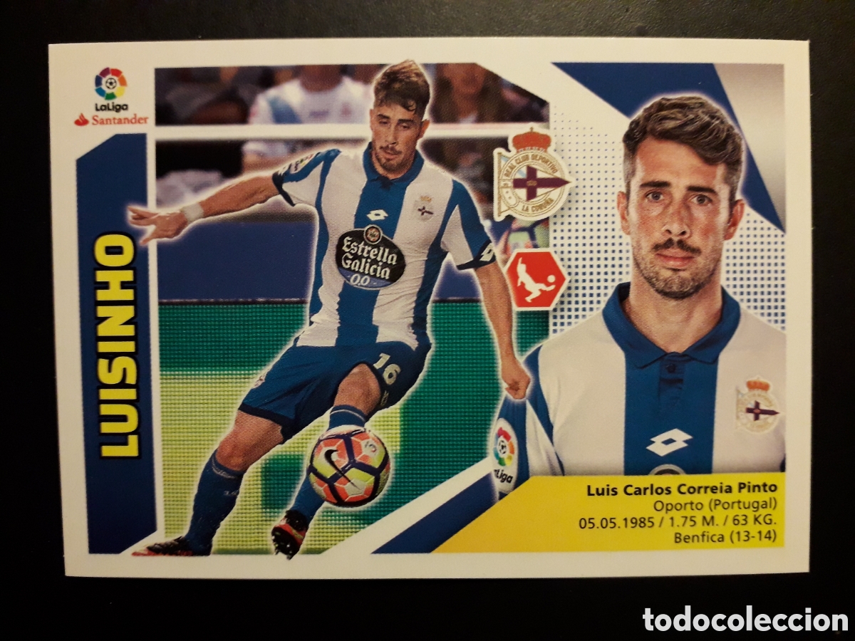 Football Stickers: LUISINHO DEPORTIVO DE LA CORU&Ntilde;A N&deg; 7 A ED ESTE 2017 2018 17 18 SIN PEGAR PEDIDO M&Iacute;NIMO 3&euro;