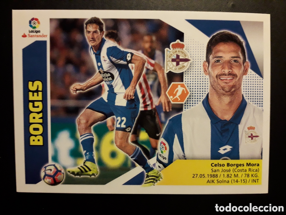 Cromos de F&uacute;tbol: BORGES DEPORTIVO DE LA CORU&Ntilde;A N&deg; 9 ED ESTE 2017 2018 17 18 SIN PEGAR PEDIDO M&Iacute;NIMO 3&euro;