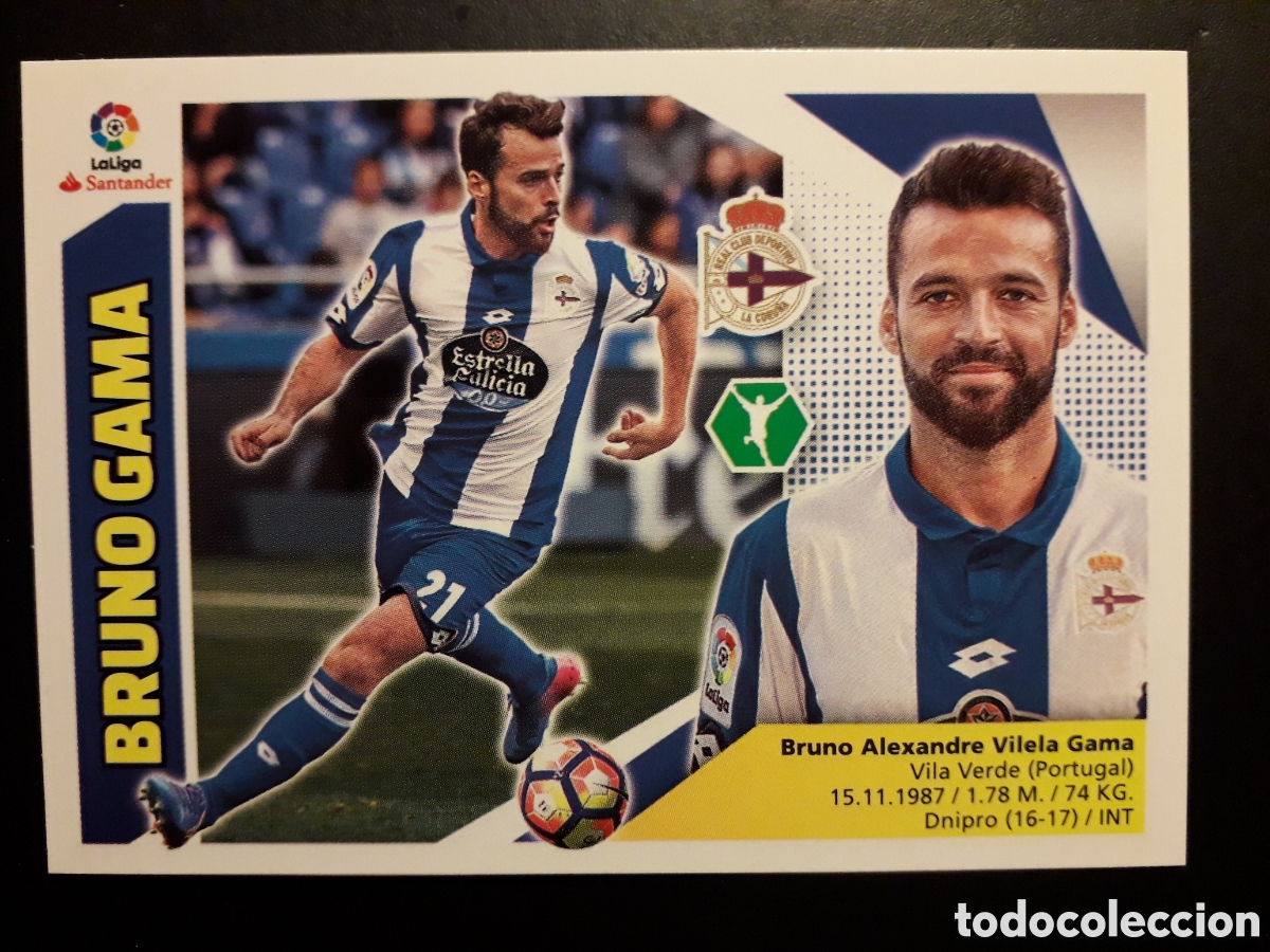 Cromos de F&uacute;tbol: BRUNO GAMA DEPORTIVO DE LA CORU&Ntilde;A N&deg; 16 ED ESTE 2017 2018 17 18 SIN PEGAR PEDIDO M&Iacute;NIMO 3&euro;